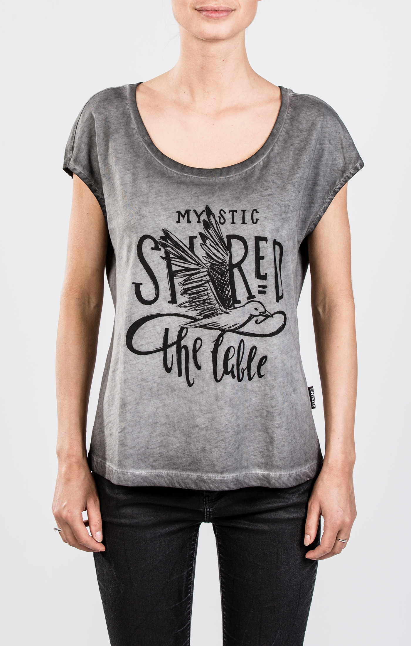 2018 Mystic Lucid Tee Women  Rock Grey